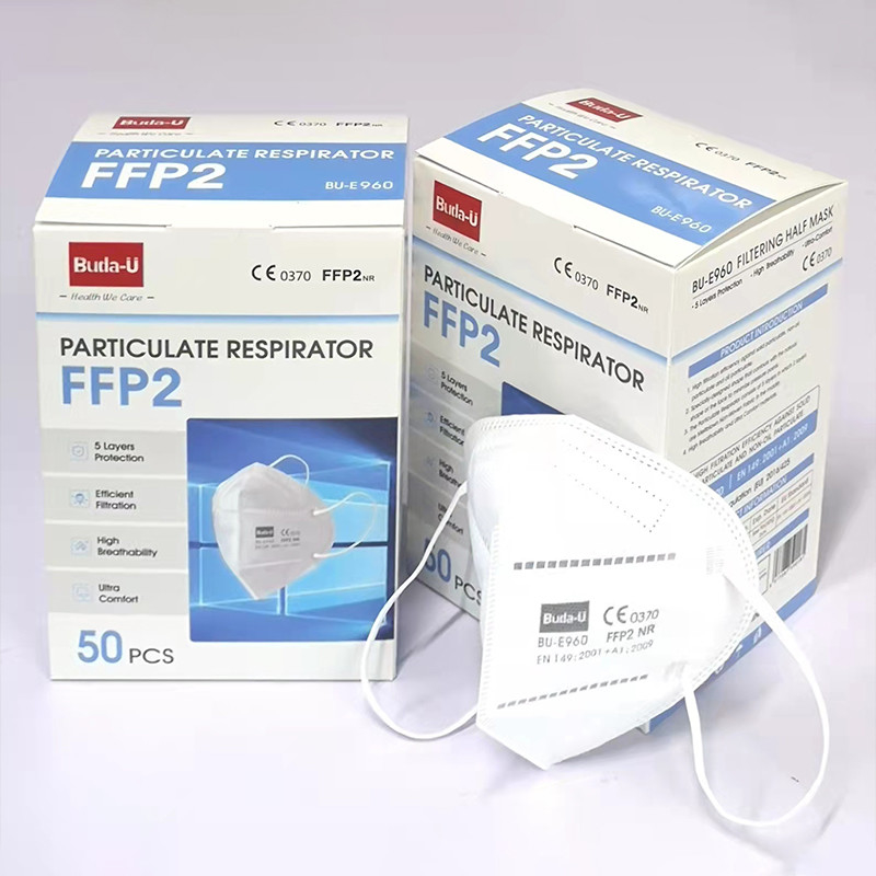 EU Standard Disposable FFP2 Nonwoven Face Mask FFP2 NR Particulate Respirator , With CE0370